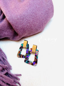 Ohrringe Mauve bunt