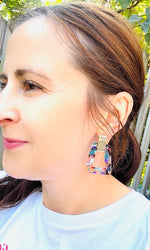 Ohrringe Mauve bunt
