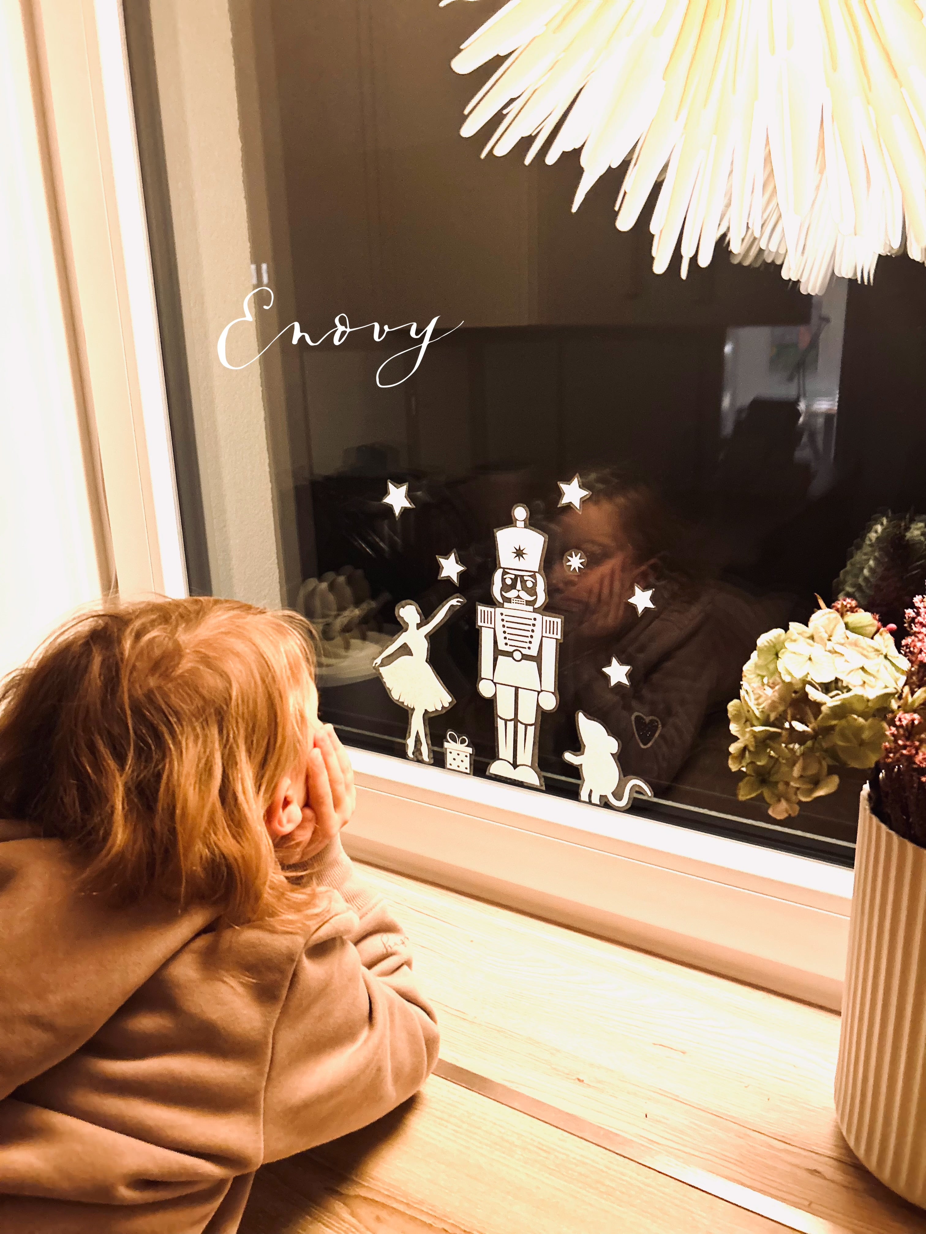 Fensterbilder - Nussknacker mit Ballerina