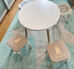 Holzhocker personalisiert