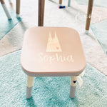 Holzhocker personalisiert