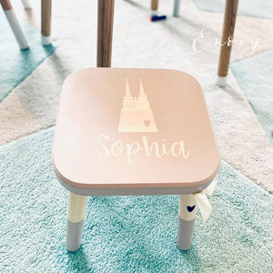 Holzhocker personalisiert